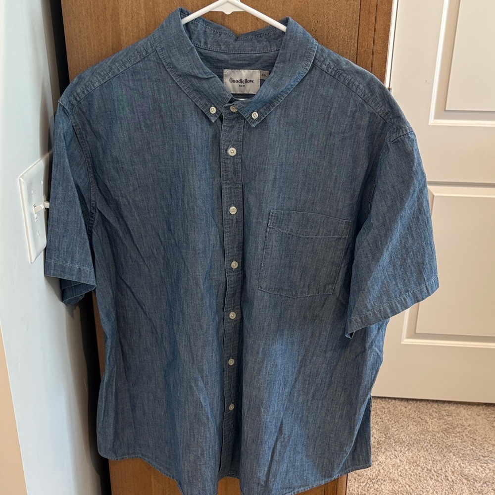 Goodfellow & Co Men's Denim Blue Casual Shirt